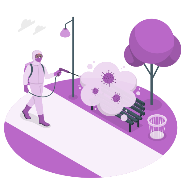 Fumigation and pest control illustration