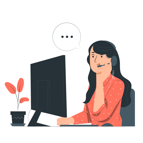 Customer support contact illustration