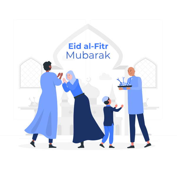 Eid Al Fitr Customizable Flat Illustrations Rafiki Style