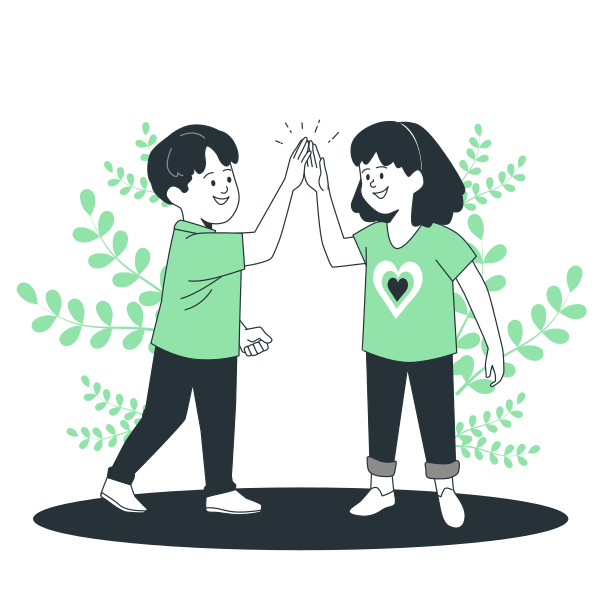 Kids High Five Clipart